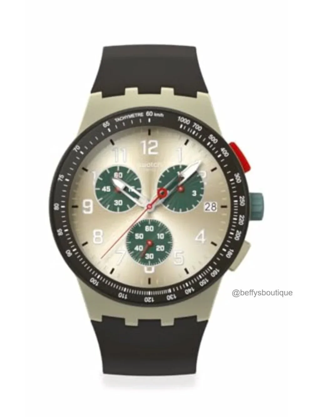 Unisex Chrono 42mm Dress Watch Steel Quartz Waterproof Two Piece Strap